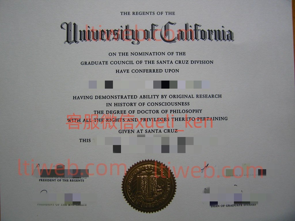 加州大学圣克鲁兹分校毕业证成绩单：解锁你的金色加州梦想， 美国加州大学圣克鲁兹分校毕业证，UCSC成绩单