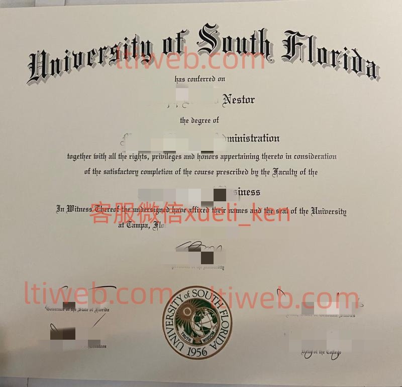 美国南佛罗里达大学毕业证成绩单：开启你的下一站精彩！南佛罗里达大学毕业证书、USF毕业证