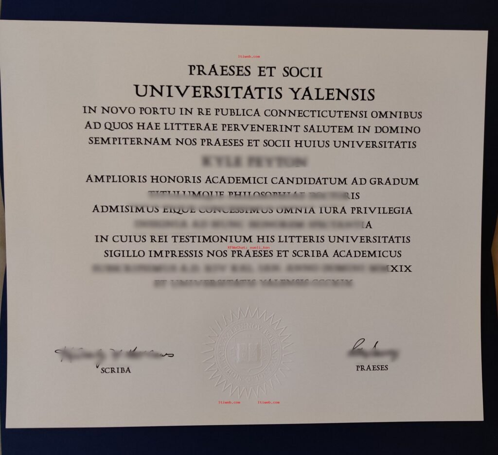 线上做耶鲁大学毕业文凭，Yale Certificate transcript